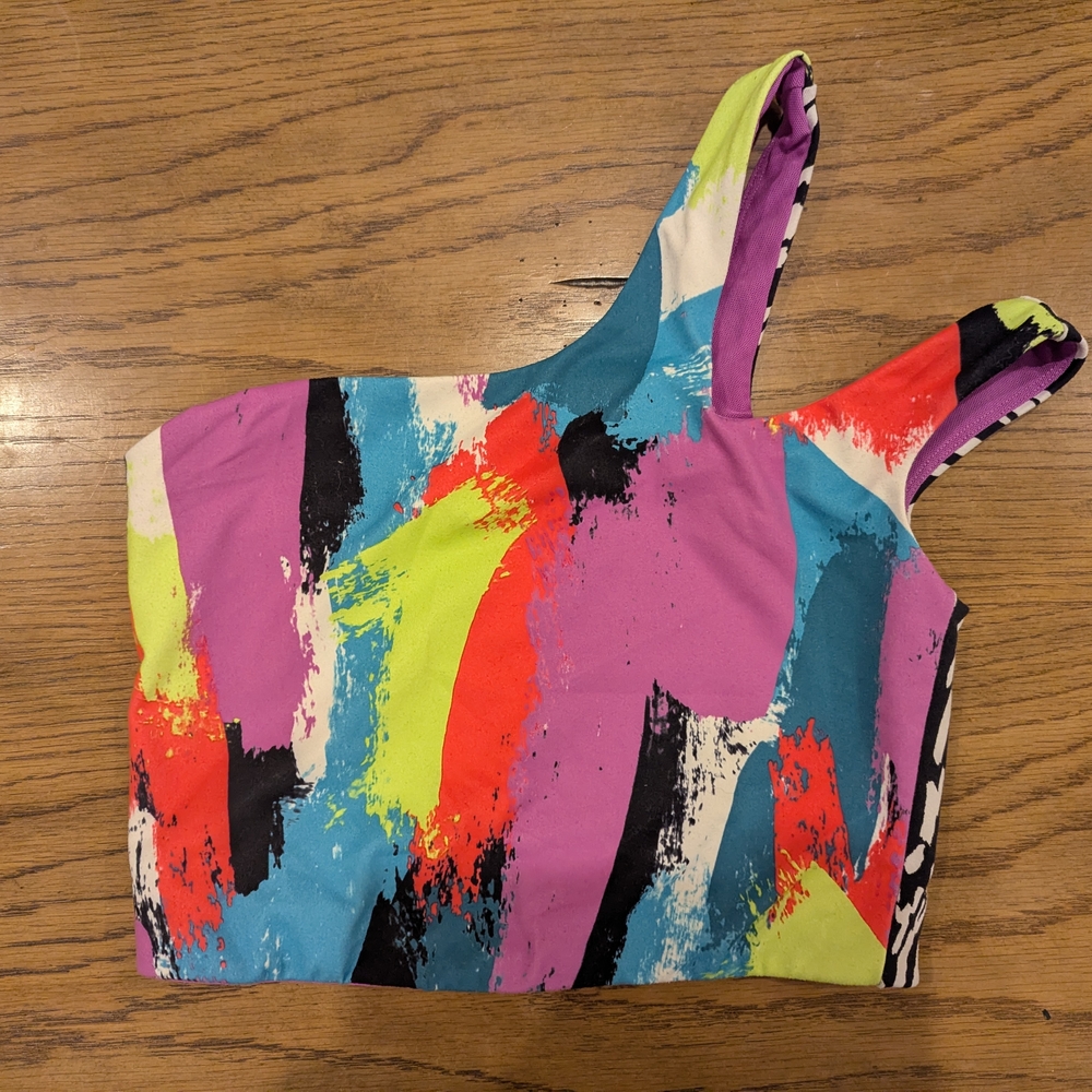 YITTY Colorful Abstract Print Top